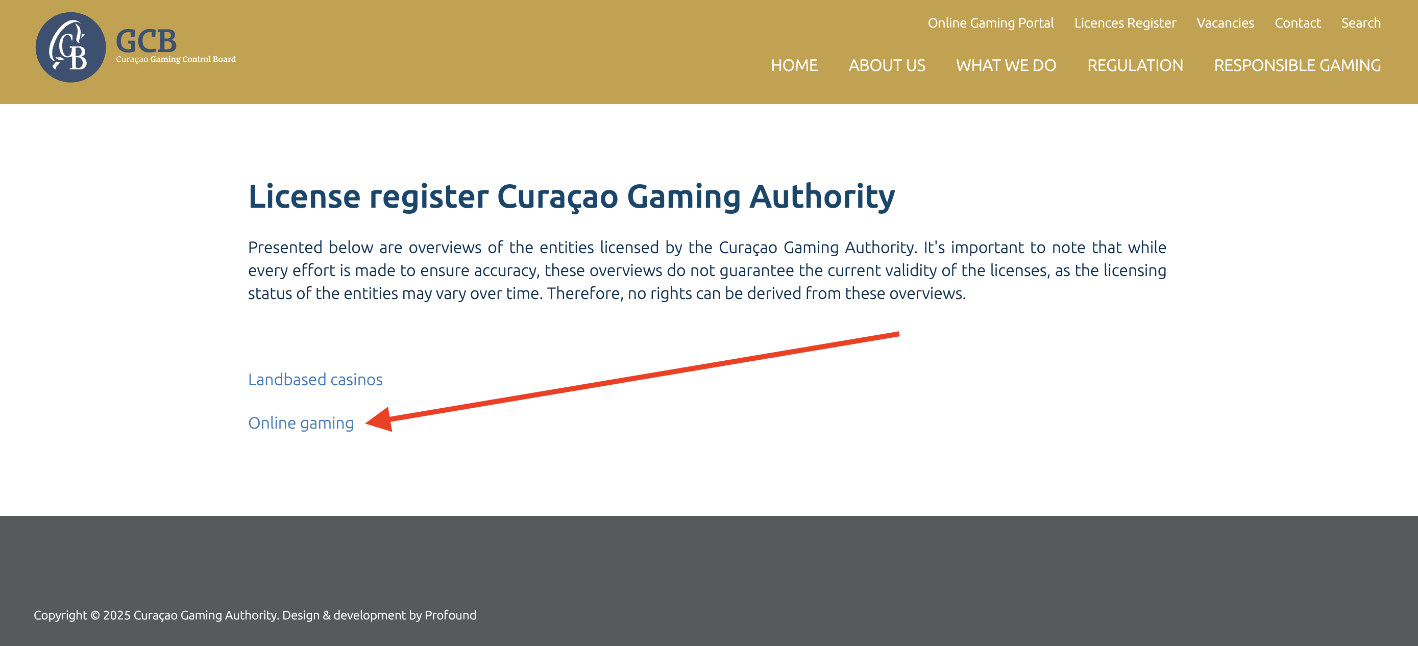 Registro de licencias Curaçao Gaming Authority